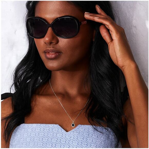 Birthstone Diamond Necklace | 1 ct Oval Gemstone .10ct Lab Grown Diamond Halo - Picture 2 of 12